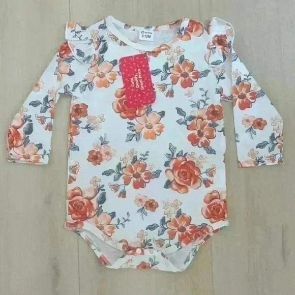 PATPAT | Baby Girl Autumn Long Sleeved Onesie with  Brown Corduroy Dress - Picture 3 of 9